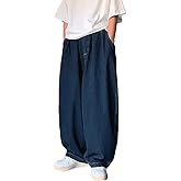 Nutriangee Men's Loose Fit Baggy Jeans Casual Streetwear Wide Leg Hip Hop Oversized Denim Pants