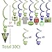 Anor Wishlife 30Ct American Football Hanging Swirl Decorations - Football Game Day Decorations,Sport Game Day Party Supplies