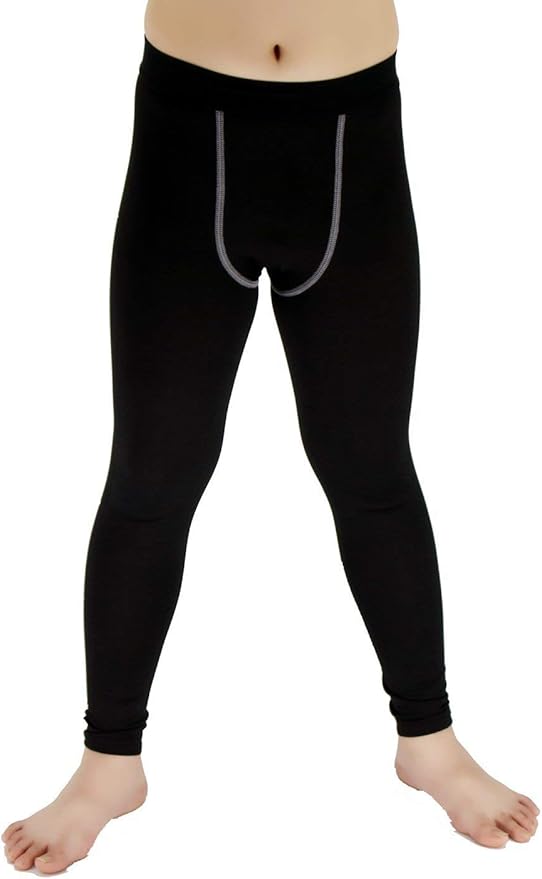 QingCheng Boys & Girls Compression Tights Sport Leggings Base Layer