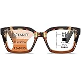 ZXYOO Near-range Workspace Progressive Reading Glasses for Women,Blue Light Blocking Reader Oversized Oprah Style