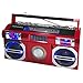 Studebaker SB2145R 80’s Retro Street Boombox with FM Radio, CD Player, LED EQ, 10 Watts RMS and AC/DC in Redthumb 1