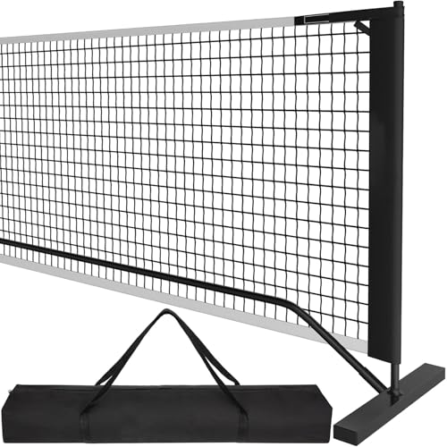 6.7M Regulation Size Pickleball Net, Portable Pickleball Net for Backyards, Driveway, Outdoor Indoor, Black