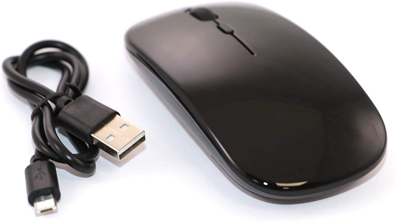 Panyje BLACK Wireless Bluetooth Quiet click Mouse Compatible with Laptop/MacBook/iPad/iPhone (iOS13.1.2 and Later) / Android/PC/Windows/Linux, BLUETOOTH 4.0