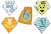 Baby Bandana Drool Bibs Organic Cotton 4 Pack Soft Absorbent Gift Set for Boys or Girls