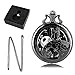 Aolvo Engraved Pocket Watch for Men & Women, The Nightmare Before Christmas Jack Skellington Theme Watch, Vintage Style Mini Pocket Watch with Chain Nacklace Decor, Ideal Gift Accessories