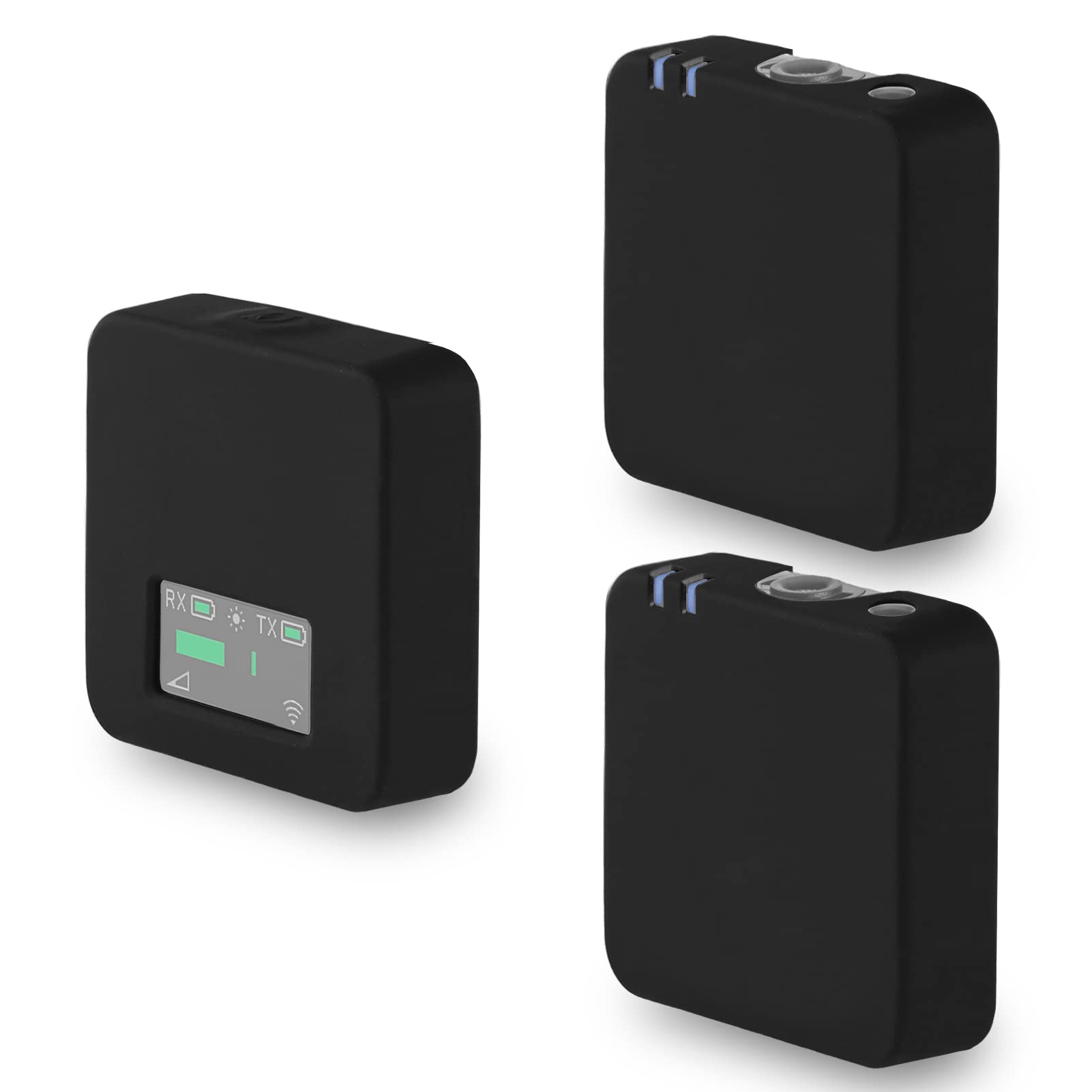Frgyee Silicone Wireless Case Cover for RODE Wireless GO I II, Silicone Protect Case for RODE Wireless GO 1 & 2 Wireless Microphone System (Black)