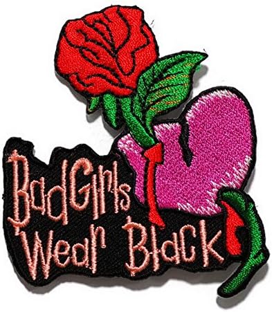 Girle wear black Iron on Patch Embroidered Sewing for T-shirt, Hat, Jean ,Jacket, Backpacks, Clothing #2 Ships and sold from Naree2016. only. Made in Thailand, Buy good quality item