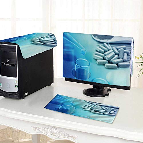 UHOO2018 Computer dustproof Three-Piece Pharmaceutical Background Chemical Test Drug at Science lab for LED LCD Screens Flat Panel HD Display /23"