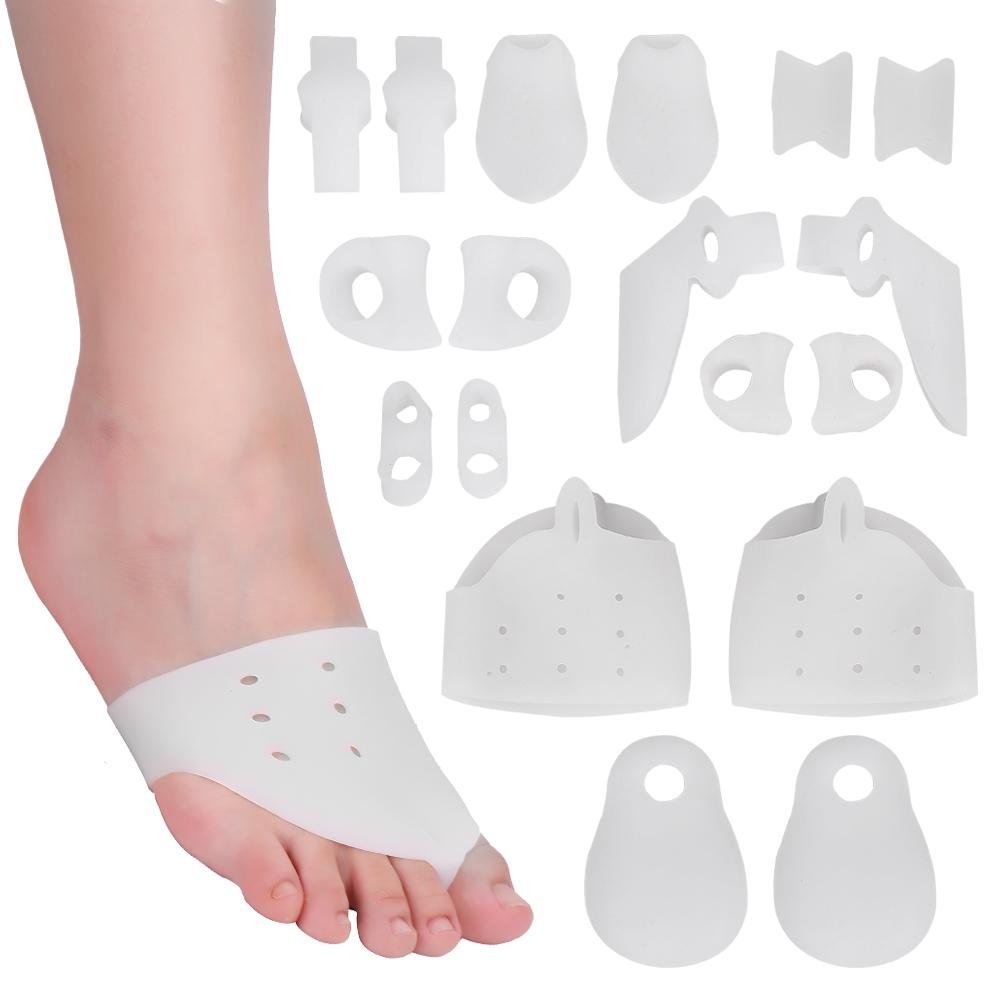 9Pairs Bunion Corrector & Relief Kit Bunion Valgus Splints Protect Sleeves Toe Separators Corrector Pain Relief Toe Alignment Spreaders Separators Straightener