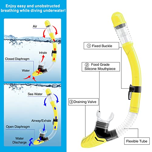 Tongtai Mask Fin Snorkel Set with Adult &Kids Snorkeling Gear