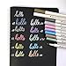 Metallic Calligraphy Brush Marker Pens, Set of 10 Colors, Use For Rock Painting, Glass, Mug Design, Card Making, Metal, Wood, Works on Most Surfaces, DIY Photo Album (Brush Tip)