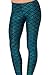 JNTworld Women Sexy Mermaid Fish Scale Hologram Soft Shine Leggings, L, Blue
