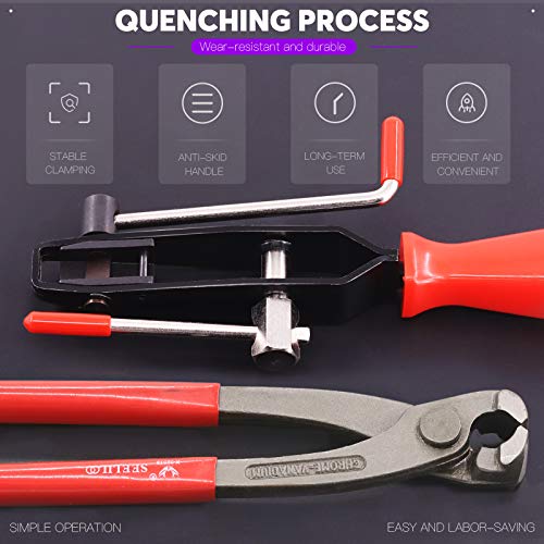 Swpeet 10Pcs Ear Clamp Pliers with CV Boot Clamps Kit, Ear Boot Tie