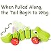 cossy Wooden Pull Toys for 1 Year Old, Alligator Push Toy for Toddler Toys