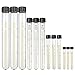 12pcs Graduated Glass Test Tube with Screw Caps, 5/15/25/50ml, 3pcs per Capacity by DEPEPE
