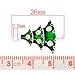 HOUSWEETY 10 SP Enamel Rhinestone Christmas Tree Charm Pendants