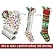 LimBridge Christmas Stockings, 4 Pack 24 inches Extra Long Stripe Snowflake Knit Knitted Xmas Rustic Personalized Large Stocking Decorations for Family Holiday Season Decor, White Red Green