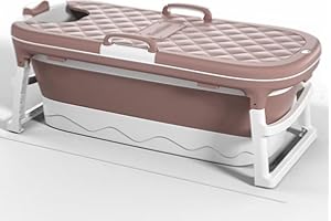 Large Portable Bathtub for Adults - 54 inches Japanese Folding Bathtub | Bidet Sauna Bath Barrel | Home SPA Tub for Shower St