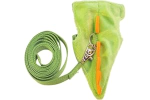 Quhoxdye Ferret-Shaped Adjustable Little pet Leash, Cute Dinosaur-Shaped Leash with Bell for for Baby Rabbit Guinea Pig Teacu