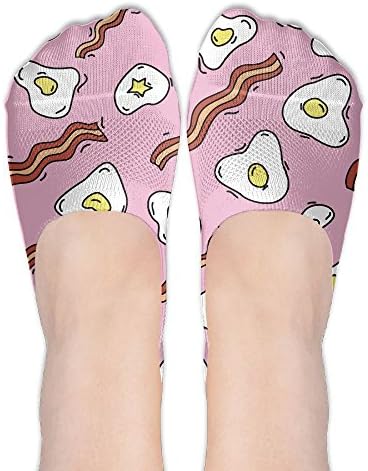 Breakfast Pattern Fried Eggs Bacon Print Antiskid And Lovely Special Women's Sock One Size