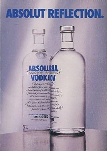 ABSOLUT REFLECTION /VODKA /COCKTAIL RECIPE FOLDOUT
