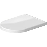 Duravit Universal Elongated Toilet Seat with Soft Close Lid, Stainless Steel Hinges