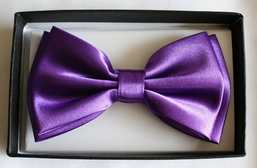 Brand New Awesome Silk Feel Shine "Purple" Men's Tuxedo BOW TIE