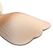 Women Strapless Bra Self Adhesive Wing Shape Silicone Invisible Push-up Bra Nude Cup D