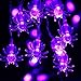 Joomer 20 LED Spider Halloween String Lights, Purple