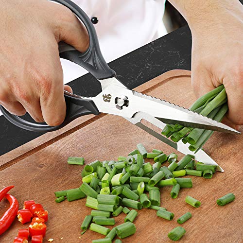 Kitchen Scissors Come-apart Kitchen Shears Heavy-duty Cooking Scissors Multipurpose for Cutting Chicken Meat Poultry Vegetables Herbs Turkey Spatchcock - Thumbnail 3