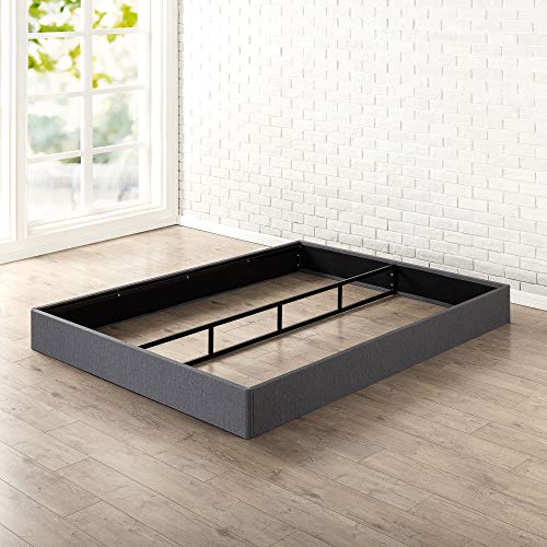 ZINUS Upholstered Metal and Wood Box Spring / 7.5 Inch Mattress Foundation / Easy Assembly
