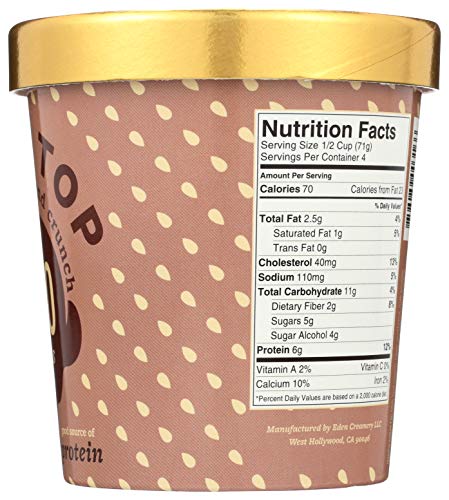 Halo Top Chocolate Almond Crunch, 16 oz (Frozen)