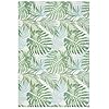 Safavieh Barbados Collection BAR592X Tropical Botanical Indoor/ Outdoor Area Rug, 5' 3" x 7' 6", Green/Teal