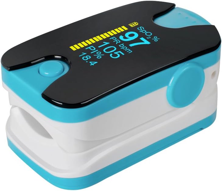O2 Sat Finger Monitor Oxygen Saturation Monitor, Finlon OLED Finger Pulse Portable Color ...