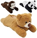 UltraIdeas Fun Stuffed Animal Series Soft Warm Premium Plush Fuzzy Indoor Slippers for Little Kids & Adults