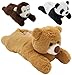 UltraIdeas Fun Stuffed Animal Series Soft Warm Premium Plush Fuzzy Indoor Slippers for Little Kids & Adults
