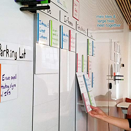 mcSquares Tiles Kit” Rigid, Stackable, Whiteboard