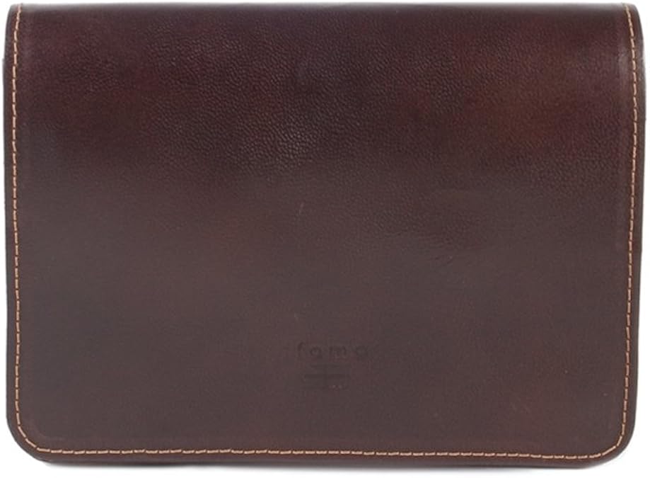 FFOMO Kleine Echte Kamel Dunkelbraunes Leder Handgefertigt Unisex