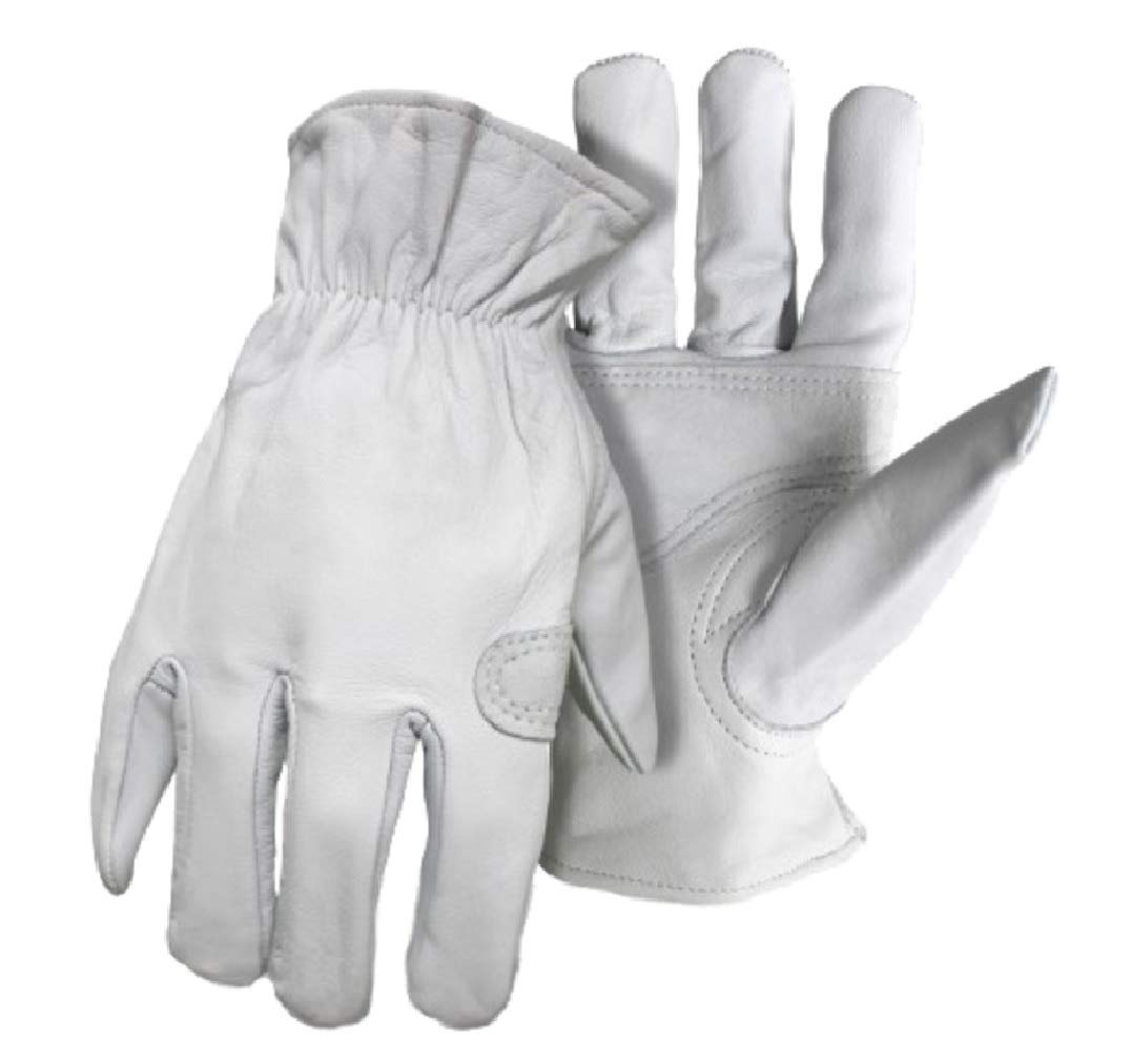 Boss Gloves 4061M Men's Grain Goatskin Driver with Padded Palm Patch, Medium