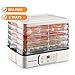 Food Dehydrator, Electric Digital Food Dehydrator Machine for Jerky, Fruit, Vegetables & Nuts, Vegetable Dryer with Timer and Temperature Control, Homeleader Food Dehydrator with Five Trays, LCD Display Screen, K33-022