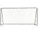 Franklin Sports Competition Soccer Goal - Steel Backyard Soccer Goal with All Weather Net - Includes 6 Ground Stakes - 12'x6' and 6'x4' Soccer Goal