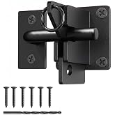 Heavy Duty Gate Latch for Wooden Fence Self Locking Gate Gravity Latch | Automatic Gravity Black Metal Gate Latch Replacement for Modern Metal Gate