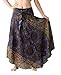 B BANGKOK PANTS Women's Boho Maxi Skirt Bohemian Print (Bohorose Grey, One Size)