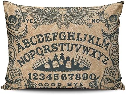 KEIBIKE Personalized Ouija Board Horror Movie Boudoir Rectangle Decorative Pillowcases Decor Zippered Throw Pillow Covers Cases 12x20 Inches One Sided