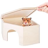 Niteangel Birch Chamber-Maze Hamster Hideout - Small Pets Woodland House Habitats Decor for Hamster Mice Gerbils Mouse