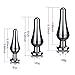 Anal Butt Plug Luxury Jewelry Design Stainless Steel Fetish Large+Medium+Small 3pcs Anal Stimulation Sex Toys for Unisex and Couples (Three-Piece Suit)