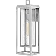 Hinkley Republic 1005SI Large Outdoor Wall Mount Lantern, Transitional/Modern, Double Frame Design, Coastal Elements, Satin N