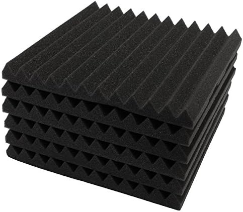 est 6x Acoustic Foam Wedge Tiles Studio Sound Proofing Room Treatment Absorption Waterproof 30303cm Favorable