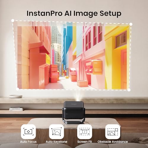 Dangbei N3 Max Proyector 4K Soporte, 1000 ISO Lumen Projetor Portatil,【VIDAA OS, Netflix & App Control de Voz】Videoproyector 1080P para Exterior/Cine en Casa/Techo, con WiFi5, Bluetooth, Dolby Audio
