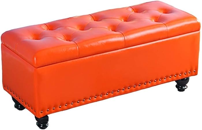 JQQJ Stauraum Sofahocker Umweltfreundliche Stoff Schlafzimmer Bank